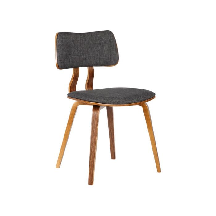 Armen Living Jaguar Dining Chair in Charcoal Fabric
